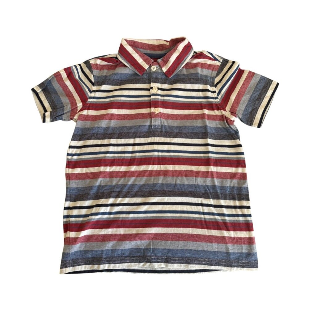 Tea Collection Striped Polo Red Blue Size 8